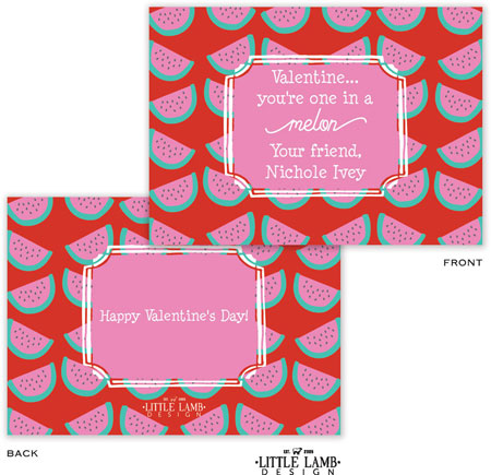 Little Lamb - Valentine's Day Exchange Cards (One in a Melon)